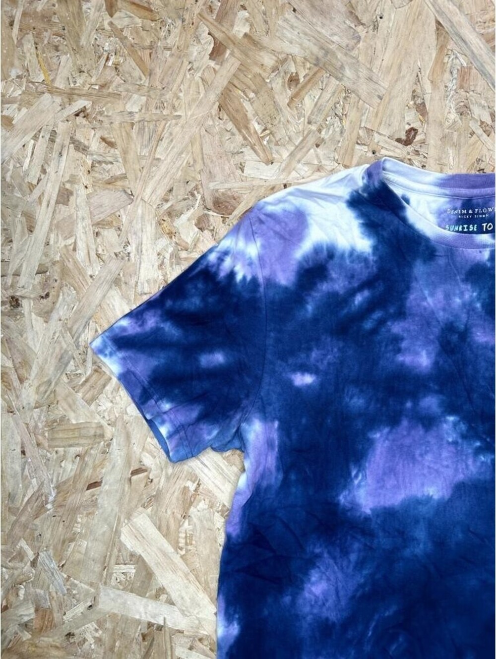 Denim & Flower Ricky Singh Tie Dye T-Shirt Mens Large Purple Blue Take A Hike - Picture 4 of 14